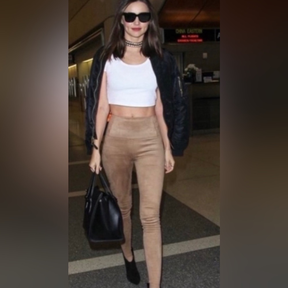 Wilfred Free Daria Suede Lether Pants in Taupe Side M